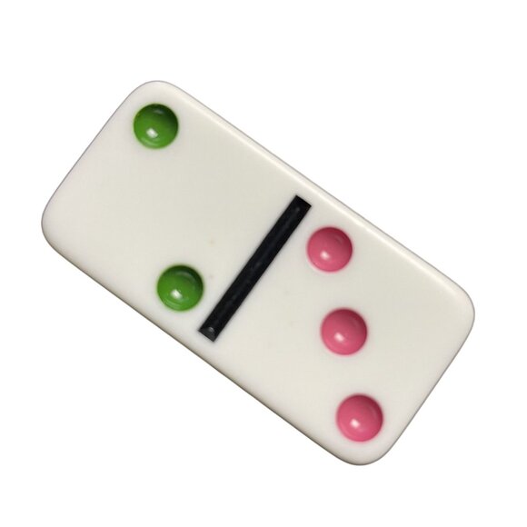 Double Twelve Dominoes Replacement Tile 2 3 Color Dot mq - Picture 2 of 3
